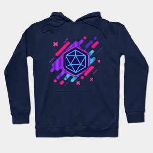 Cyberpunk Vintage Pop D20 Dice Tabletop RPG Hoodie